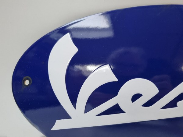 plaque emaillee Vespa Servicio werbeschild insigna vintage emaillen reclame bord-00004